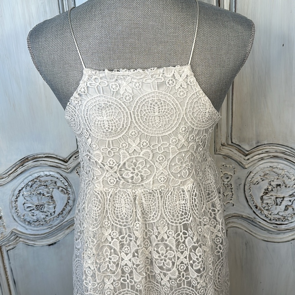 Audrey3+1 Lovely White Lace Empire Summer Dress CottageCore Feminine Victorian - Picture 7 of 9